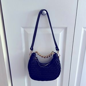 Black leather purse from Zara